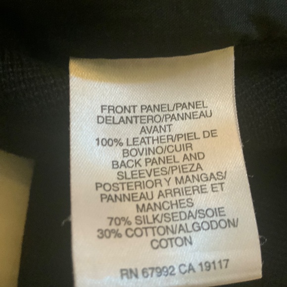 Sigrid Olsen Leather/Silk/Cotton Sweater/Jacket, Size S - Picture 4 of 4